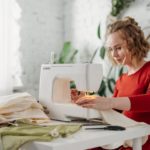 Profi-Nähmaschine in Verwendung