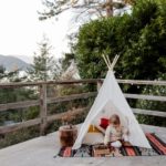 Tipi Zelt auf dem Balkon