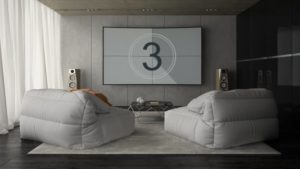 Beamer-Leinwand fuer Zuhause