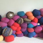 Meditationskissen in verschiedenen Form, Farben und Größen