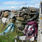 Wanderrucksäcke auf dem Jakobsweg
