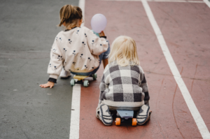 Longboards mit Kindern