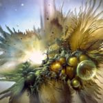 Airbrush-Bild Fantasy Landschaft