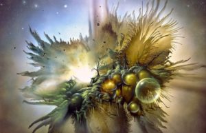 Airbrush-Bild Fantasy Landschaft