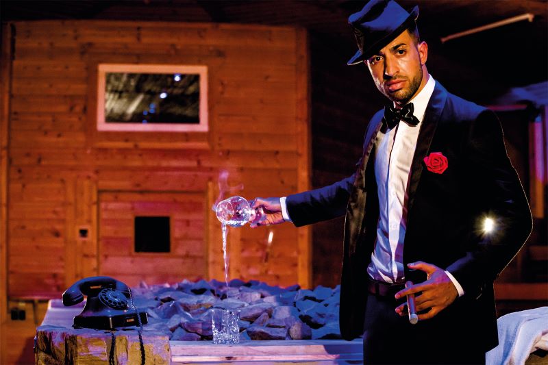 Showaufguss in der Theatersauna